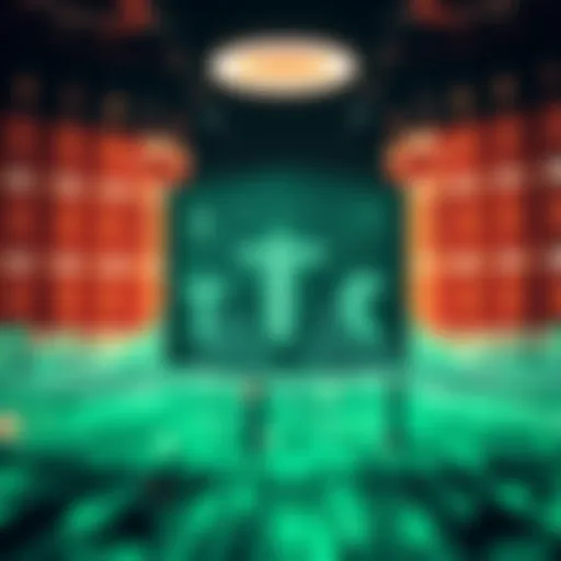 Visual representation of a testnet environment in blockchain