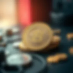 Visual representation of token swapping concept in blockchain