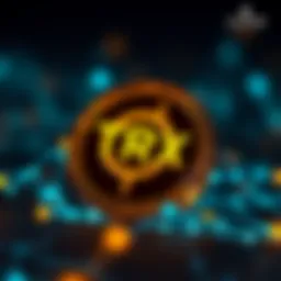 Visual representation of TRX coin's blockchain technology