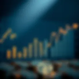 A sophisticated bar graph representing cryptocurrency market trends