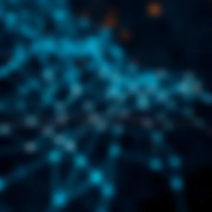 Blockchain Network Visualization Visual of blockchain network connections